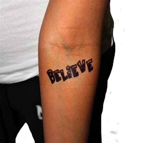 justin bieber tattoo believe