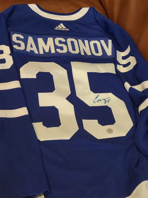 Ilya Samsonov Autographed Adidas Pro Blue Toronto Maple Leafs Jersey ...