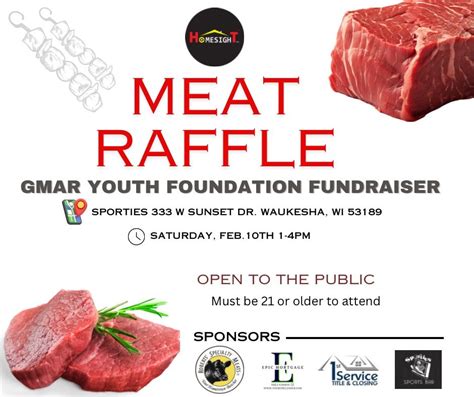 Meat Raffle: GMAR Youth Foundation Fundraiser, Sunset Bowl / Sporties ...