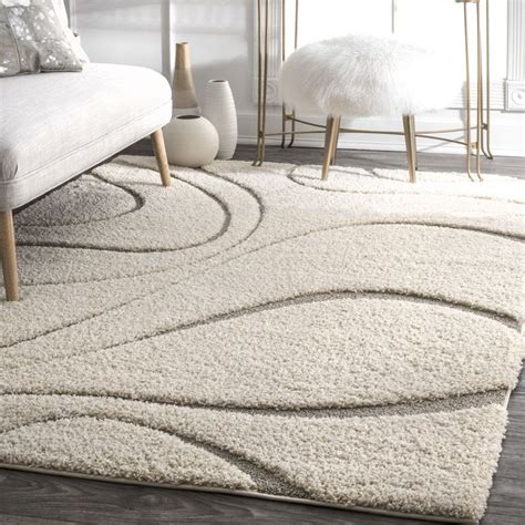 Venice Shaggy Curves Cream Rug | Shag area rug, Cozy bedroom design ...
