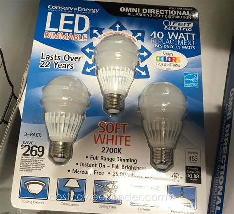 Feit Electric 40 Watt LED Dimmable Replacement Bulbs (3 pack) | Costco ...