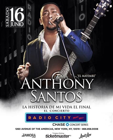 Anthony Santos en New York Tickets Boletos at Radio City Music Hall | New York, New York - 2018 ...