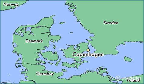 Copenhagen On World Map