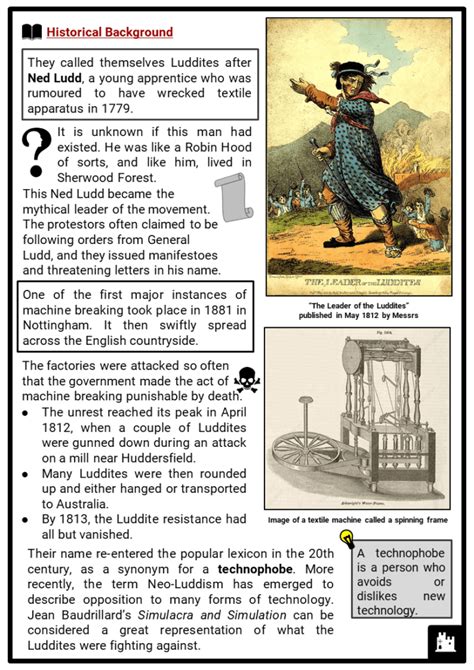 Luddites Facts, Worksheets, Historical Background & The Movement