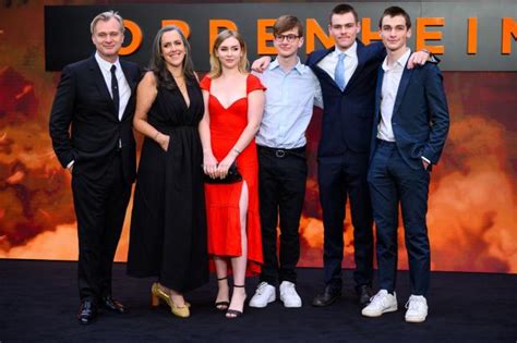 Christopher Nolan walks the red carpet with his wife and children at Oppenheimer premiere