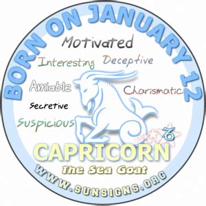 January 12 Zodiac Horoscope Birthday Personality - SunSigns.Org