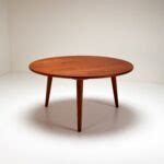 Model AT8 Circular Teak Coffee Table by Hans Wegner for Andreas Tuck, Denmark, 1950s - ODO Vintage