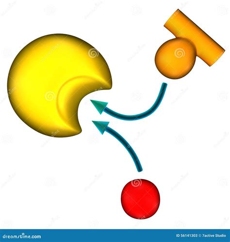 Competitive inhibition stock illustration. Illustration of receptor - 56141303