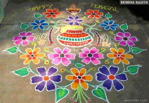 25 Beautiful Pongal Kolam and Pongal Rangoli Designs