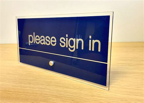 Acrylic Desk Sign - Create a Professional and fresh Modern Look. - BuySigns