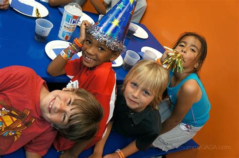 Kids at a Sky Zone Birthday party - Honey + Lime