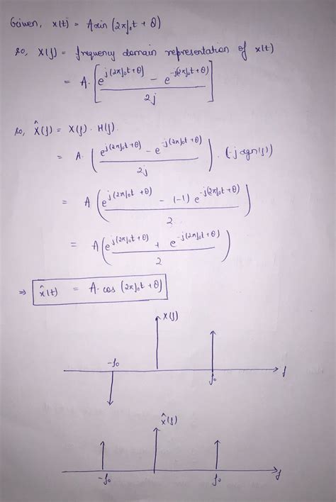 [Solved] 3.4 Hilbert Transform Examples Find the Hilbert transform x(t) for... | Course Hero