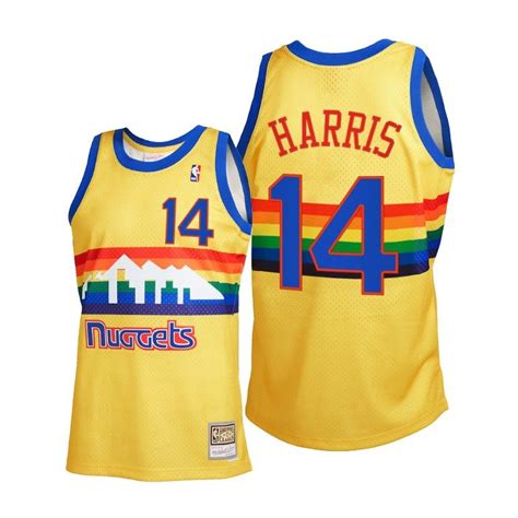 Men Gary Harris Denver Nuggets Gold 2021 Reload 2.0 Jersey Throwback ...