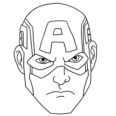 Captain America Face Drawing at PaintingValley.com | Explore collection ...