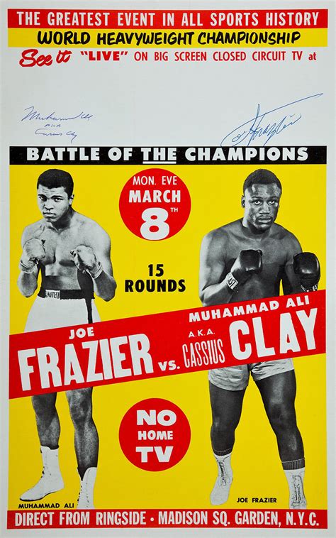 Muhammad Ali vs Frazier 1971 boxing fight poster Battle of the Champions, - Art Posters