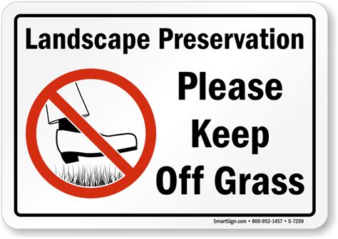 Landscape Preservation Please Keep Off Grass Sign, SKU: S-7259