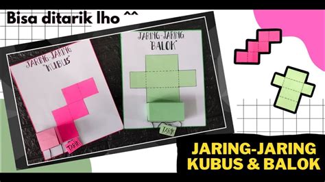 Cara Membuat Jaring-jaring Kubus dan Balok Bisa Ditarik Tali | Kubus dari Kertas Karton - YouTube