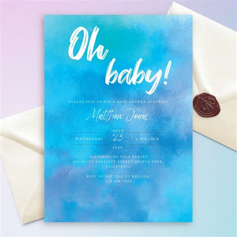 Baby Shower Invitations For Boys - DIgital or Printed