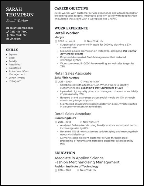 3 Retail Worker Resume Examples Proven to Work in 2024