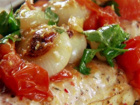 Grilled Fillet of Grouper with Roasted Cipollini and Tomatoes : Recipes : Cooking Channel Recipe ...