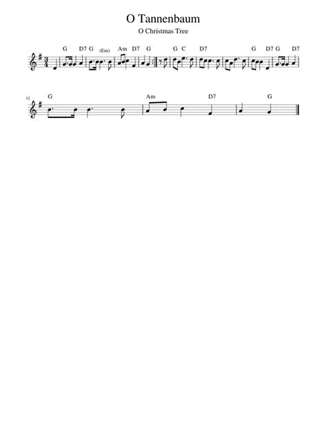 O Tannenbaum Sheet music for Piano (Solo) Easy | Musescore.com