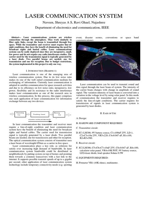 Laser Communication System | PDF | Telecommunications | Radio