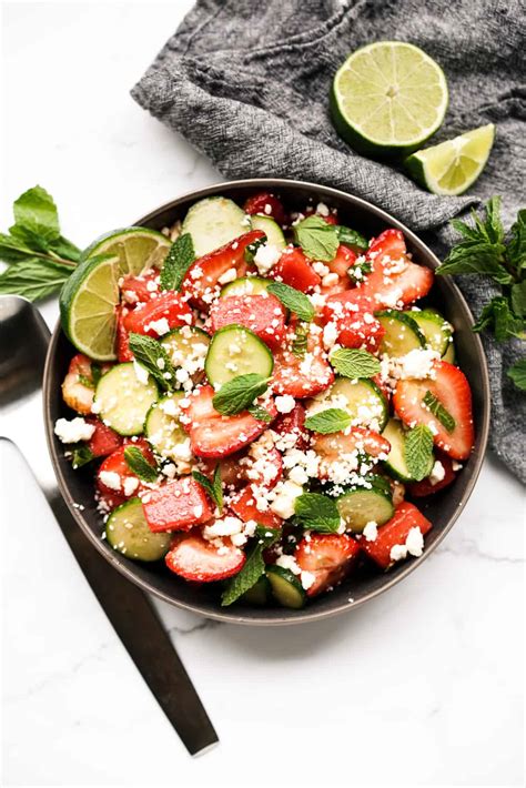 Watermelon Strawberry Salad (EASY & no cook) - Joyous Apron