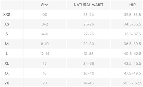 athleta leggings size chart