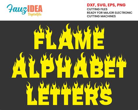 Fire Letter, Flame Alphabet letter Cricut Silhouette Font svg bundle Font svg Blaze font svg ...