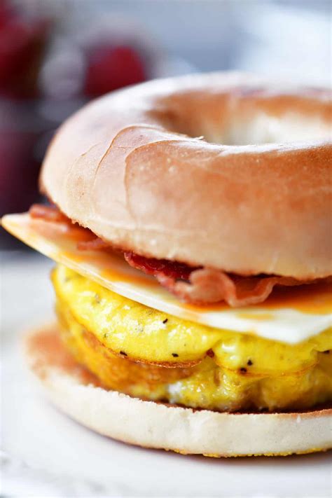 Bacon Egg Cheese Bagel Sandwich Meal Prep Recipe - The Gunny Sack