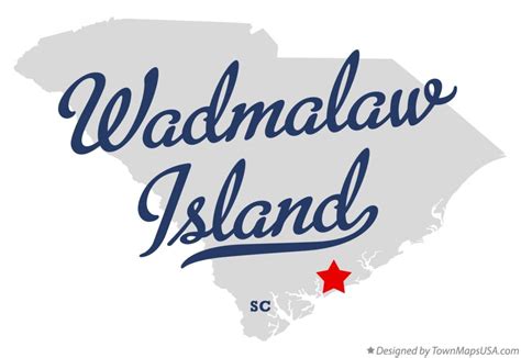 Map of Wadmalaw Island, SC, South Carolina