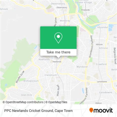 How to get to PPC Newlands Cricket Ground in Wynberg by train or bus?