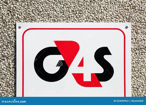 G4S logo on a wall editorial stock photo. Image of risks - 223095923