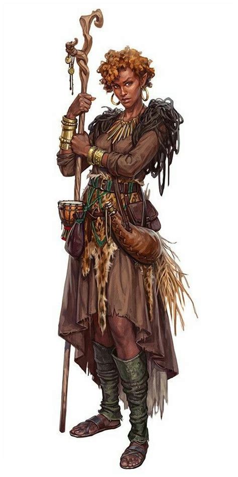 Female Half-Elf Druid or Shaman - Pathfinder PFRPG DND D&D 3.5 5th ed ...