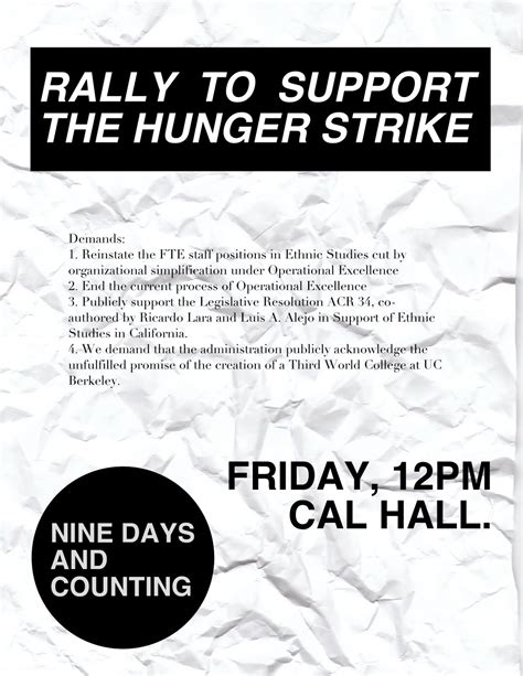 reclaim UC: Update from the Hunger Strike: Day 8