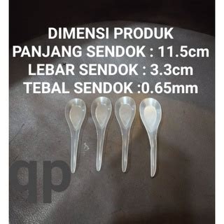 Jual (isi 144pcs) Sendok makan plastik bebek bening Sendok makan sekali pakai sendok makan bubur ...