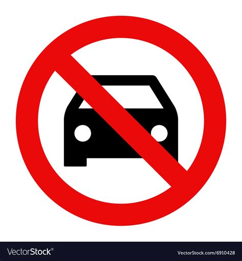 No car or parking sign Royalty Free Vector Image