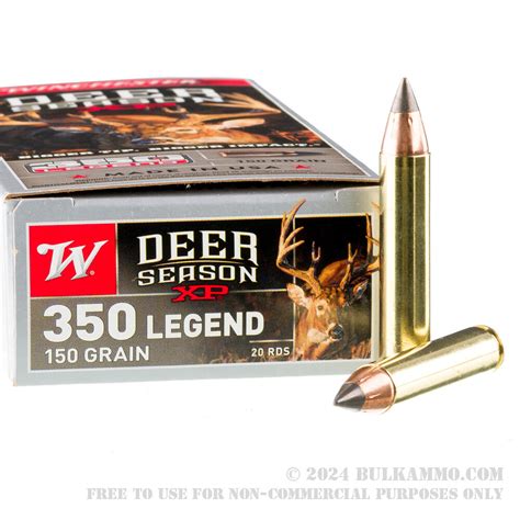 20 Rounds of Bulk .350 Legend Ammo by Winchester - 150gr XP