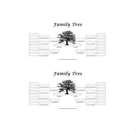 5 Generation Family Tree Chart