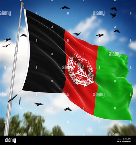 Flag of Afghanistan , This is a computer generated and 3d rendered image Stock Photo - Alamy