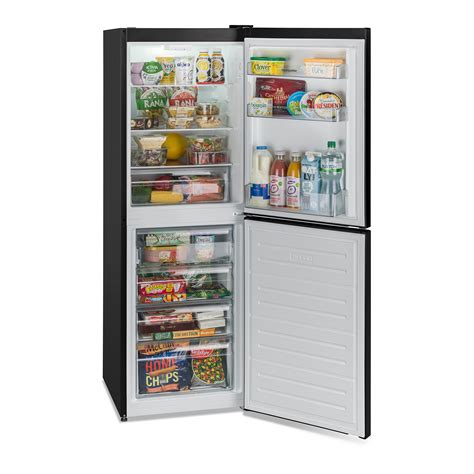 54cm Wide Frost Free Fridge Freezer In Black | Freestanding Fridge Freezers | Fridge Freezers ...