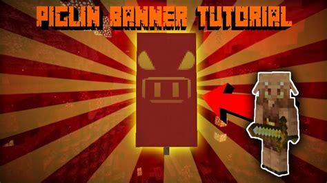 Minecraft Banner tutorial - How to make a Piglin Banner! - YouTube