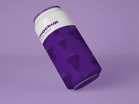 Premium PSD | Beverage can mockup