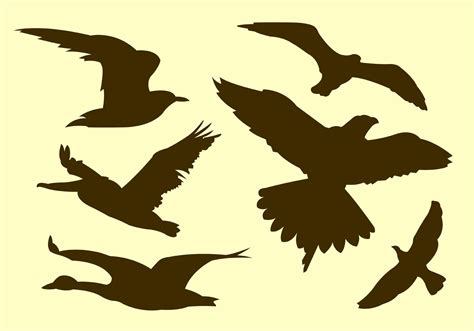 Vector Collection of Flying Bird Silhouettes - Download Free Vector Art ...