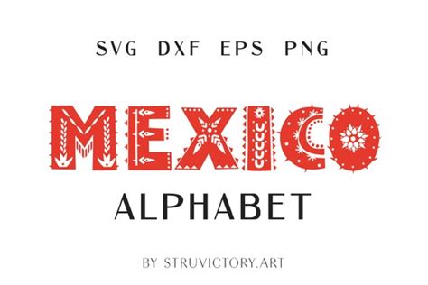 Mexico SVG Font Mexican Letters SVG Mexico Cut Alphabet | Etsy