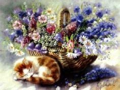 Edith Van Der Wissel Pretty Images, Pallet Art, Cat Art, Art Painting, Paintings, Flower Art ...