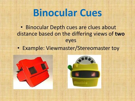 PPT - Depth Perception – Monocular and Binocular Depth cues PowerPoint ...