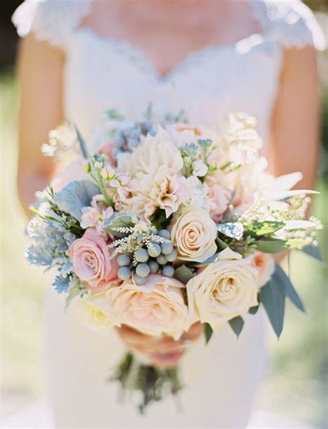 Romantic Blush Sundance Resort Wedding | Blue wedding bouquet, Blue wedding flowers, Wedding ...