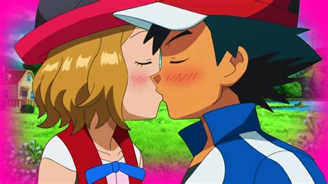 Pokemon Ash And Serena Kiss