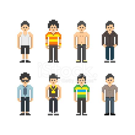 People In Pixel-Art Style Stock Photo | Royalty-Free | FreeImages